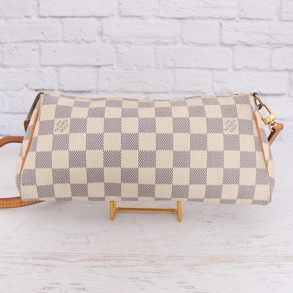 Louis Vuitton Eva Damier Azur Small Crossbody Shoulder Purse Chain Strap A4261 - Picture 5 of 12